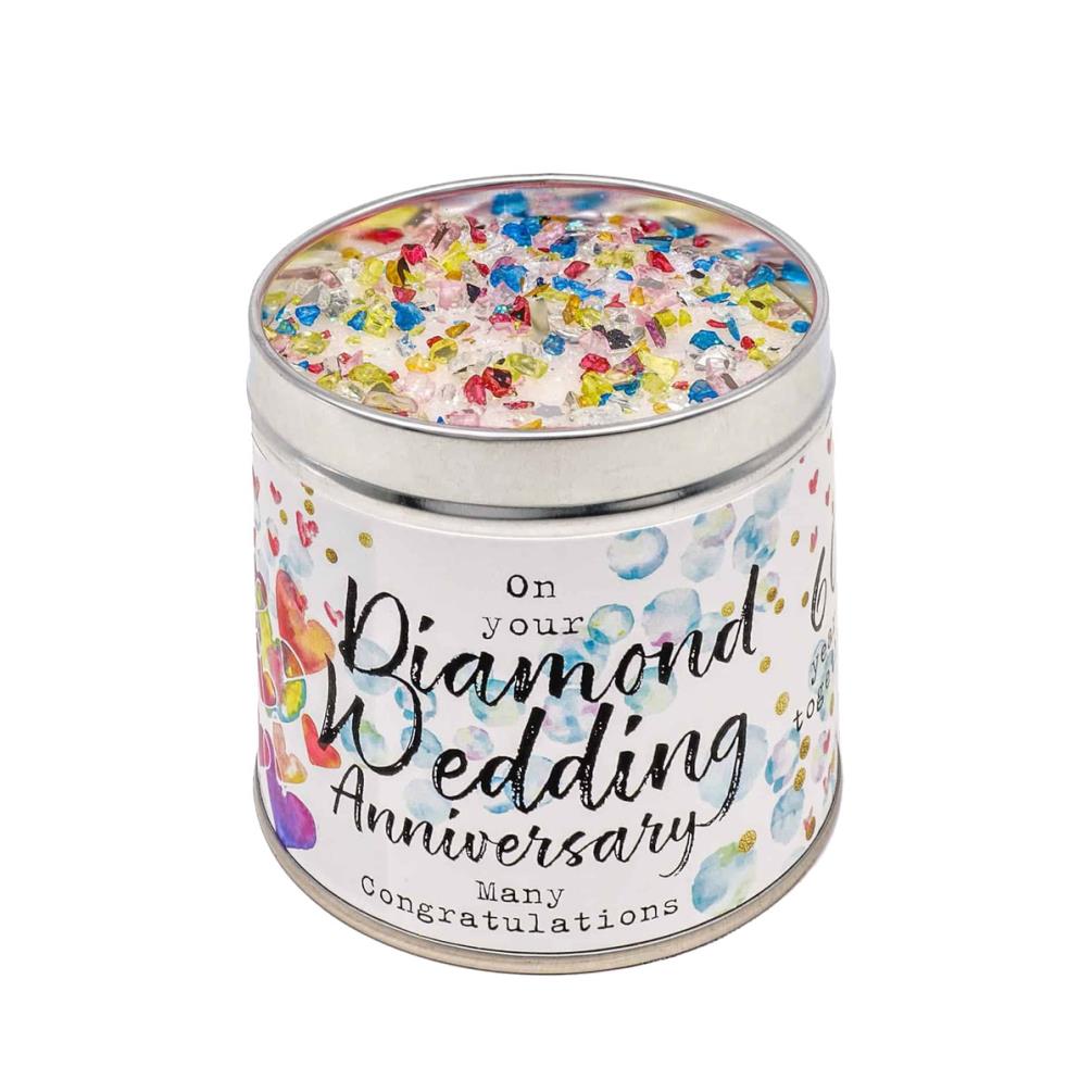 Best Kept Secrets Diamond Wedding Anniversary Tin Candle £9.89